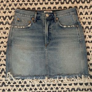 Agolde cutoff denim skirt